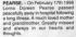 PEARSE, Lorna Doreen: Death announcement in local paper 